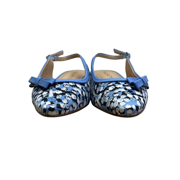 Talbots Women’s Vistá Blue Edison Binding Bow Slingback Flats Size 6M - Picture 3 of 9